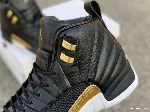 'Reptile' AO6068-007 Black Jordan Air Metallic 12 Retro Gold-White 0810